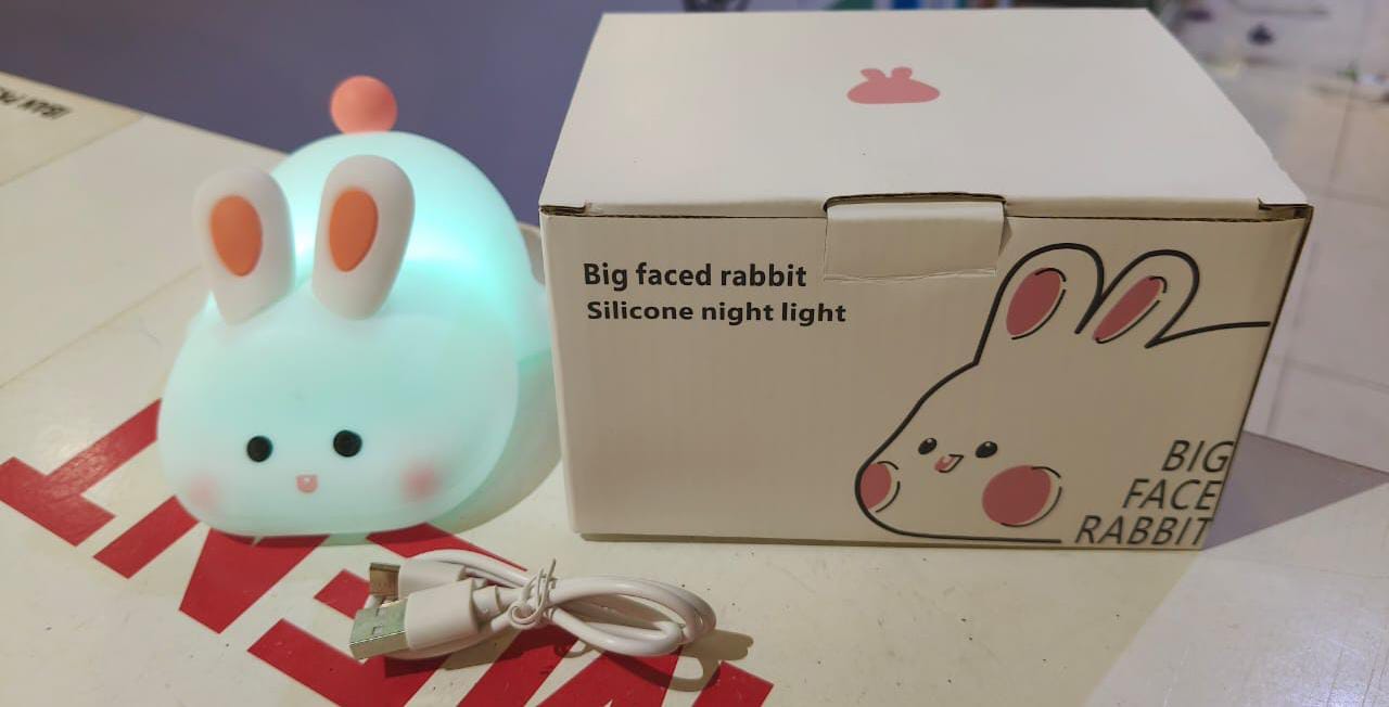 Rabbit Silicone Lamp – Soft Touch Night Light for Kids & Home Decor