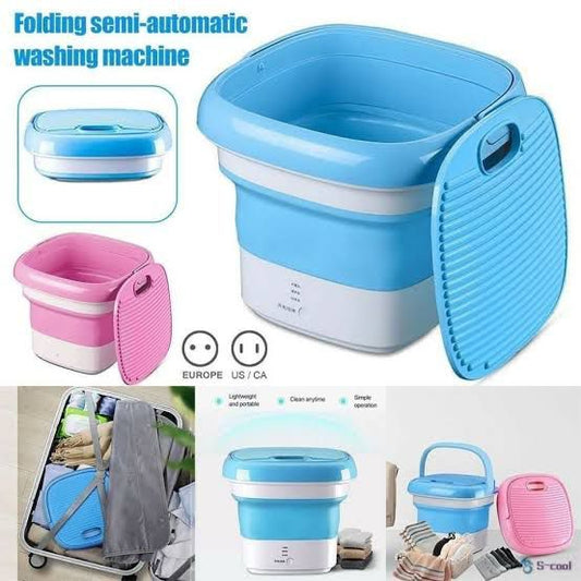 Foldable Mini Washing Machine China imported Heavy Quality (Random Color)