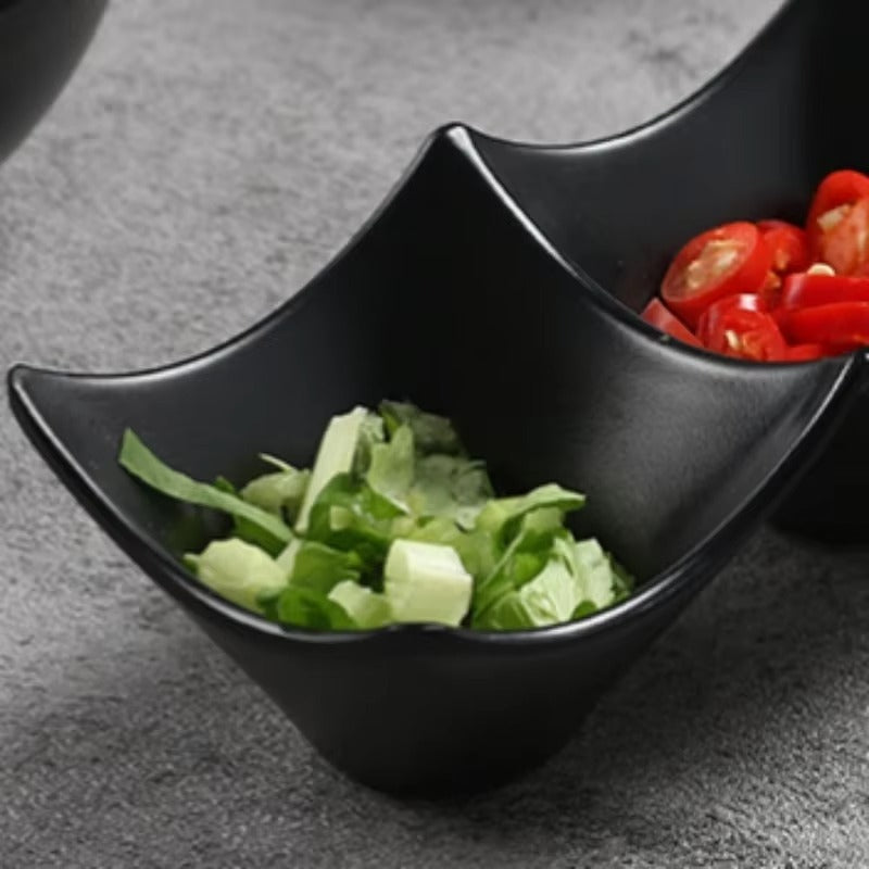 3-Compartment Dipping Sauce Dish – Microwave & Dishwasher Safe (random color)