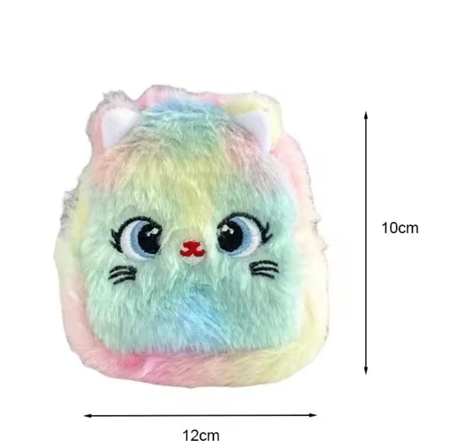 1pc Kawaii Rainbow Color Keyring Coin Purse for Girls