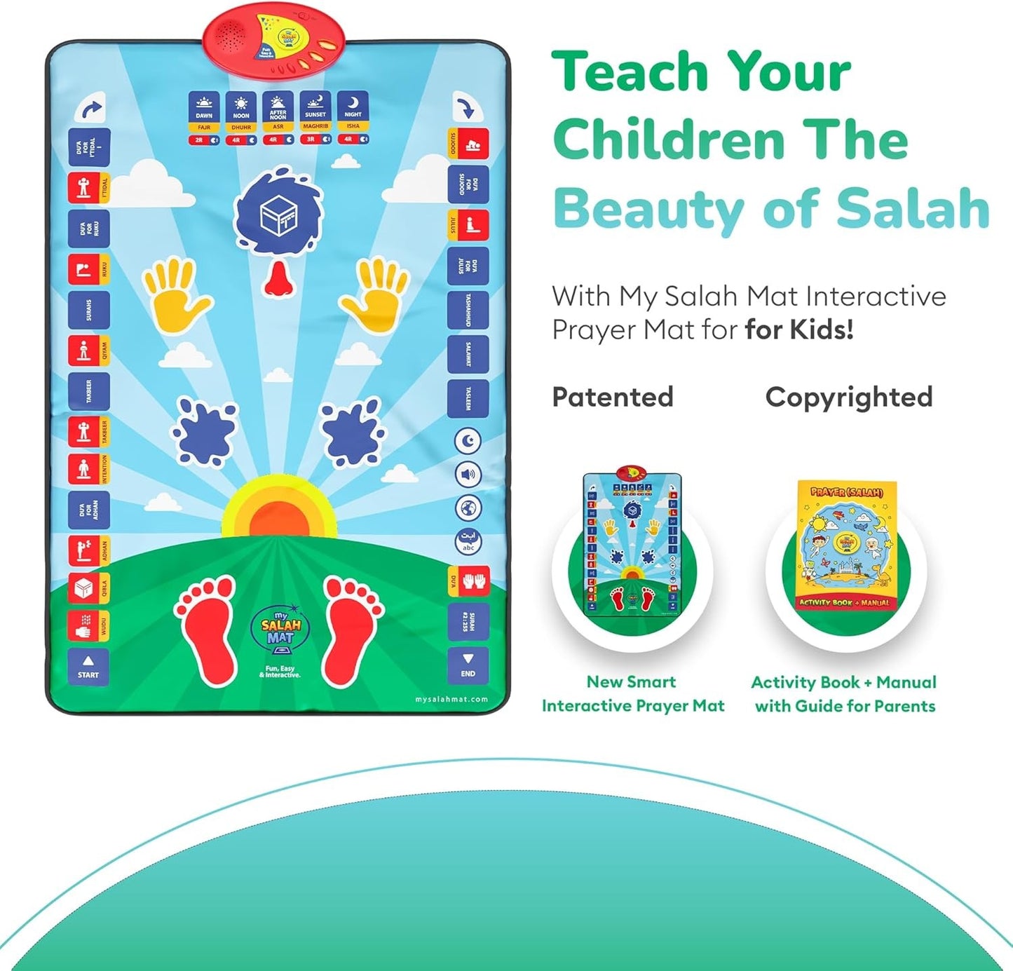 Prayer Mat for Kids – Touch Sensitive Salah Mat with Audio