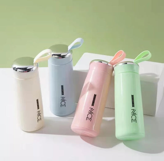 BPA Free Glass Water Bottle - 400ml Portable Tumbler