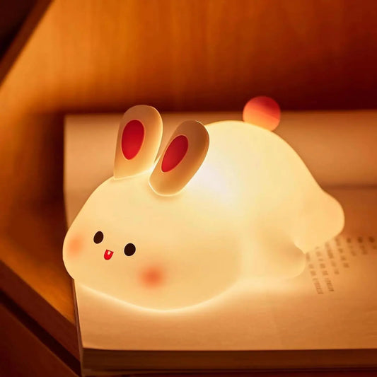 Rabbit Silicone Lamp – Soft Touch Night Light for Kids & Home Decor