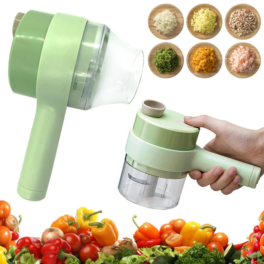 4-in-1 Portable Electric Vegetable Cutter Set
