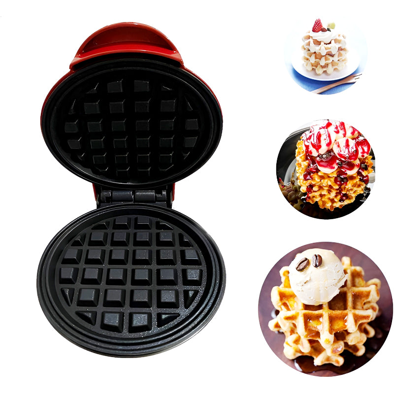Compact 4-Inch Non-Stick 350-Watt Electric Mini Waffle Maker Machine