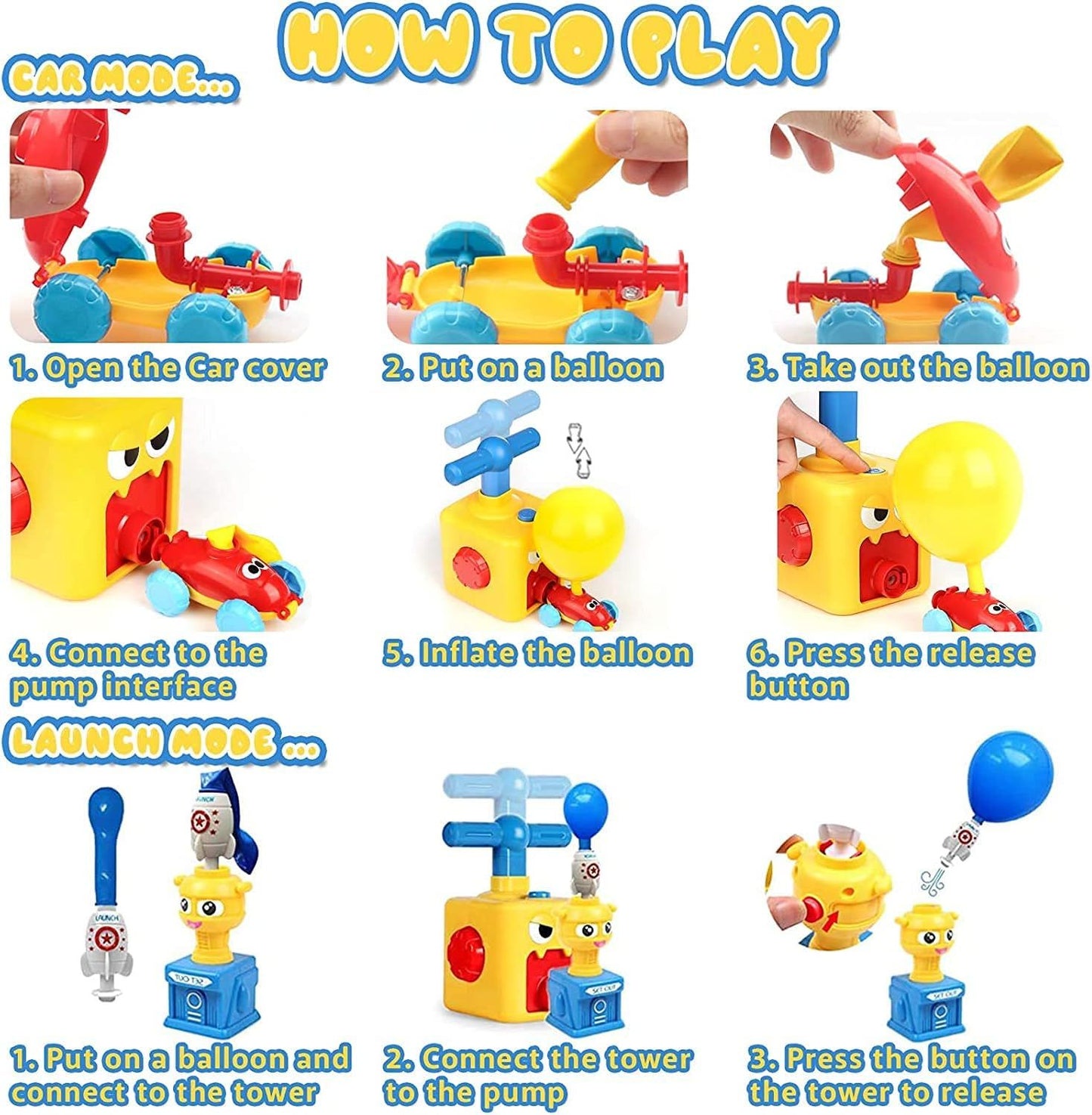 Car Balloon Air Power Toy