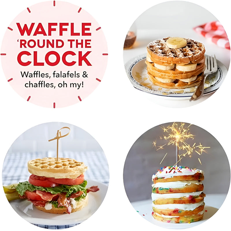 Compact 4-Inch Non-Stick 350-Watt Electric Mini Waffle Maker Machine