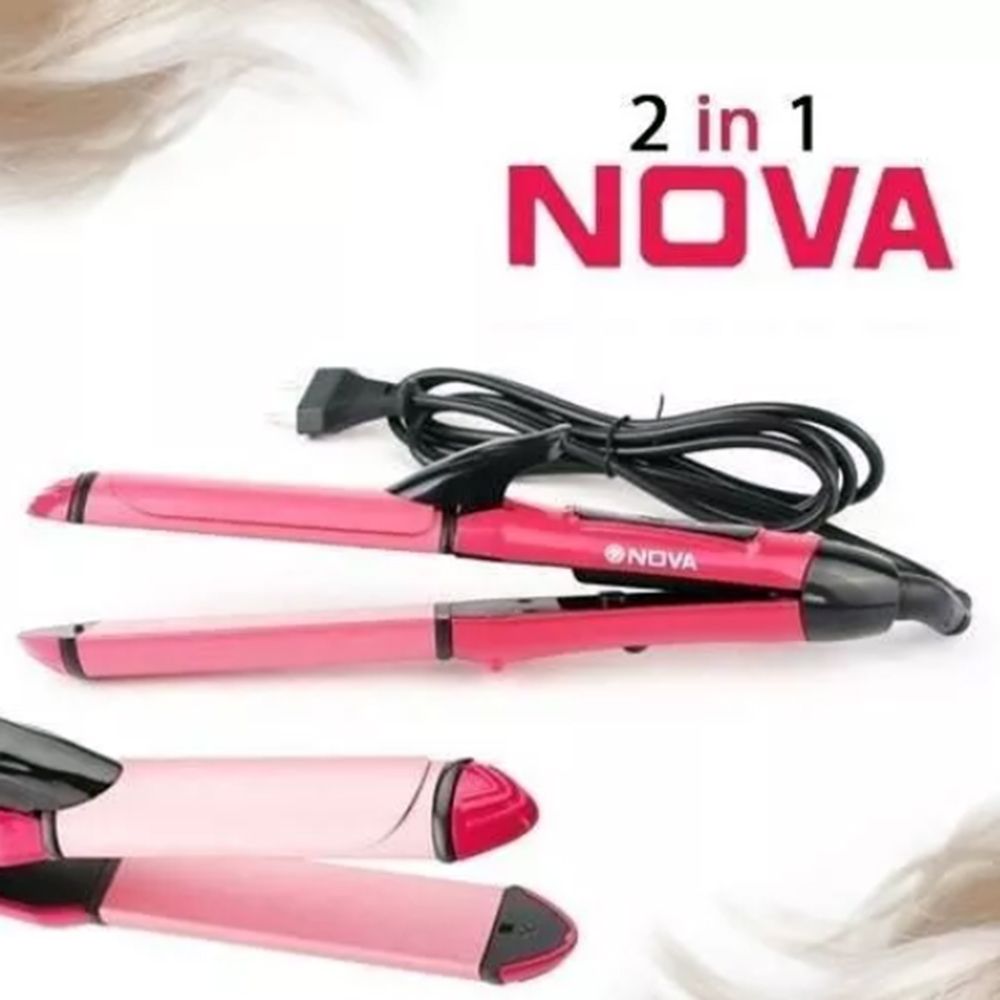 2-in-1 Hair Curling and Straightening Set – Professional Styling Tool