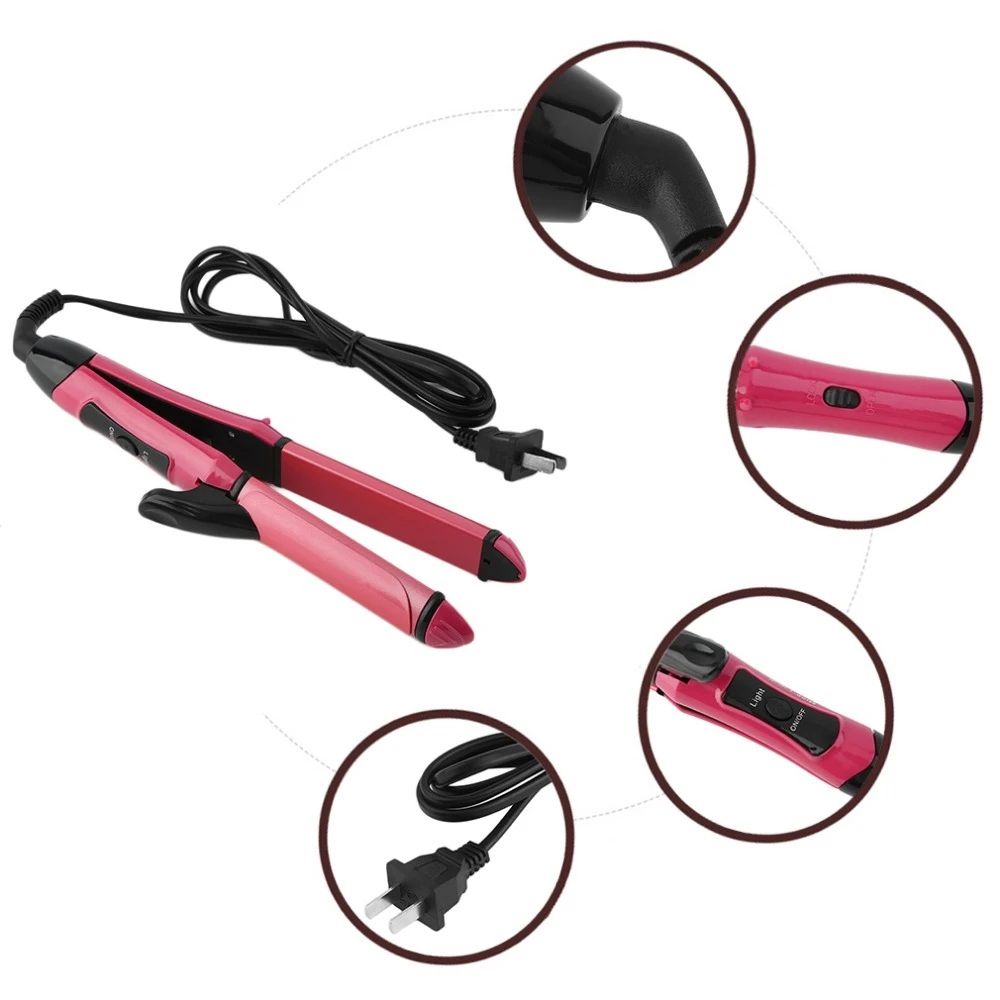 2-in-1 Hair Curling and Straightening Set – Professional Styling Tool