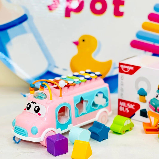 Xylophone Music Bus With Shape Sorter and Puzzles